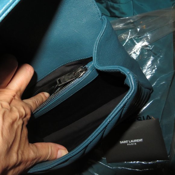 SAINT LAURENT Medium College Bag Peacock Green - Picture 11 of 17